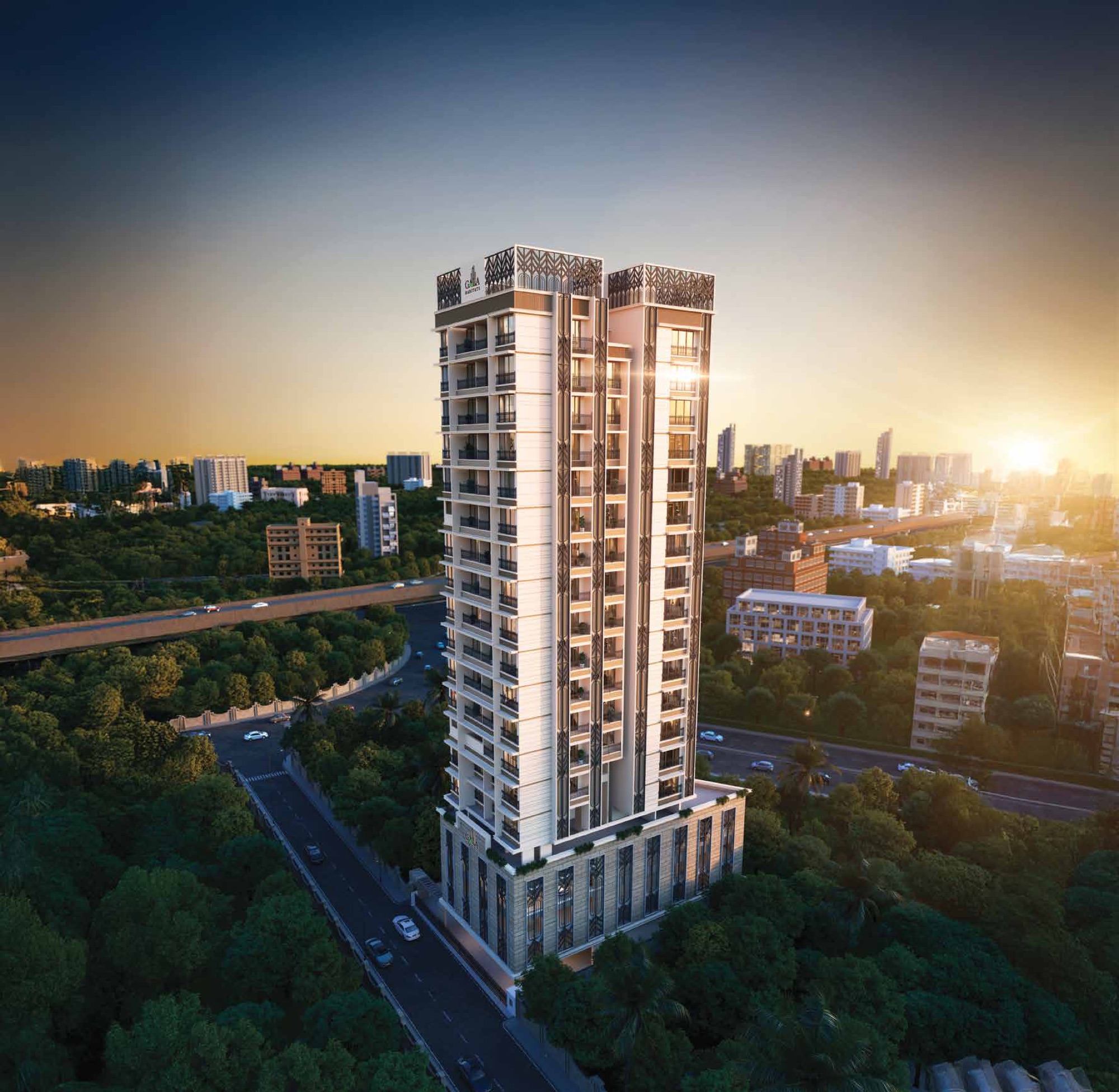Paramount Matunga · the tower at golden hour, near King's Circle