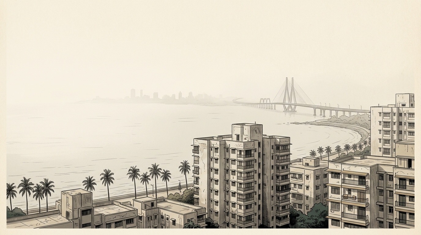 Living in Mahim · editorial illustration